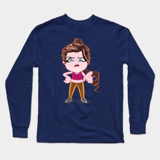 beautiful girls - cartoon character for young girls (choose your twin) Long Sleeve T-Shirt